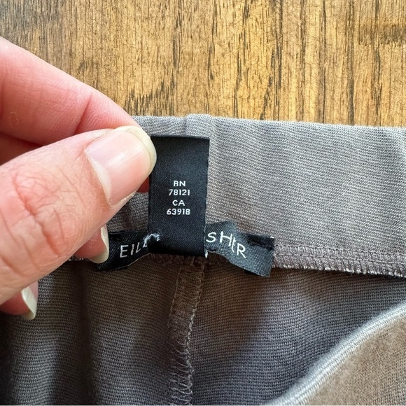 Eileen Fisher Cotton Blend Pull On Pants Size XS Brown Casual Comfy Elastic - Picture 3 of 9